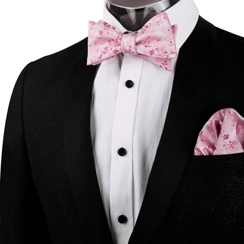 Image of Alizeal Mens 2pcs Floral Bow Tie Set