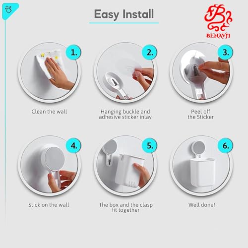 Image of BENAVJI Drill Free Corner Shelf for Bathroom Wall Bathroom Organizer Without Drill Kitchen Rack Pack of 2