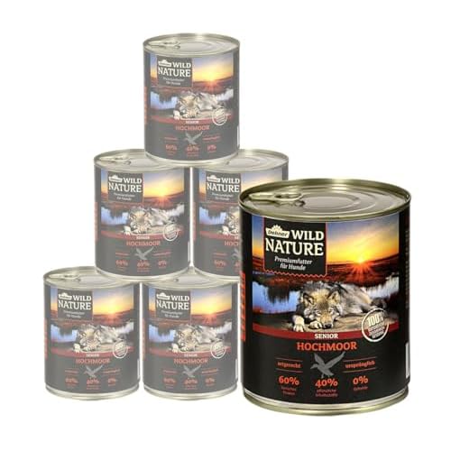 Dehner Wild Nature Hundefutter Senior, Hochmoor, 6 x 800 g (4,8 kg)