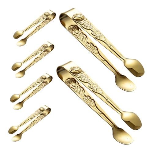 OFFSCH Pinze Per Cucina in Acciaio Inox Mini Pinze Per Cubetti Di Ghiaccio Piccole Servizio Per Dessert Utensili Da Cucina Pratici