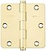 Baldwin 1435030I 0.25 Radius Mortise Hinge, Bright Brass