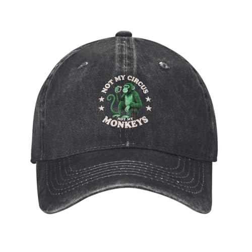 Gorra de béisbol negra ajustable unisex miniatura 1