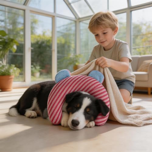 Almohadas para perros ergonómicas con protección cervical y efecto calmante antiestrés 3
