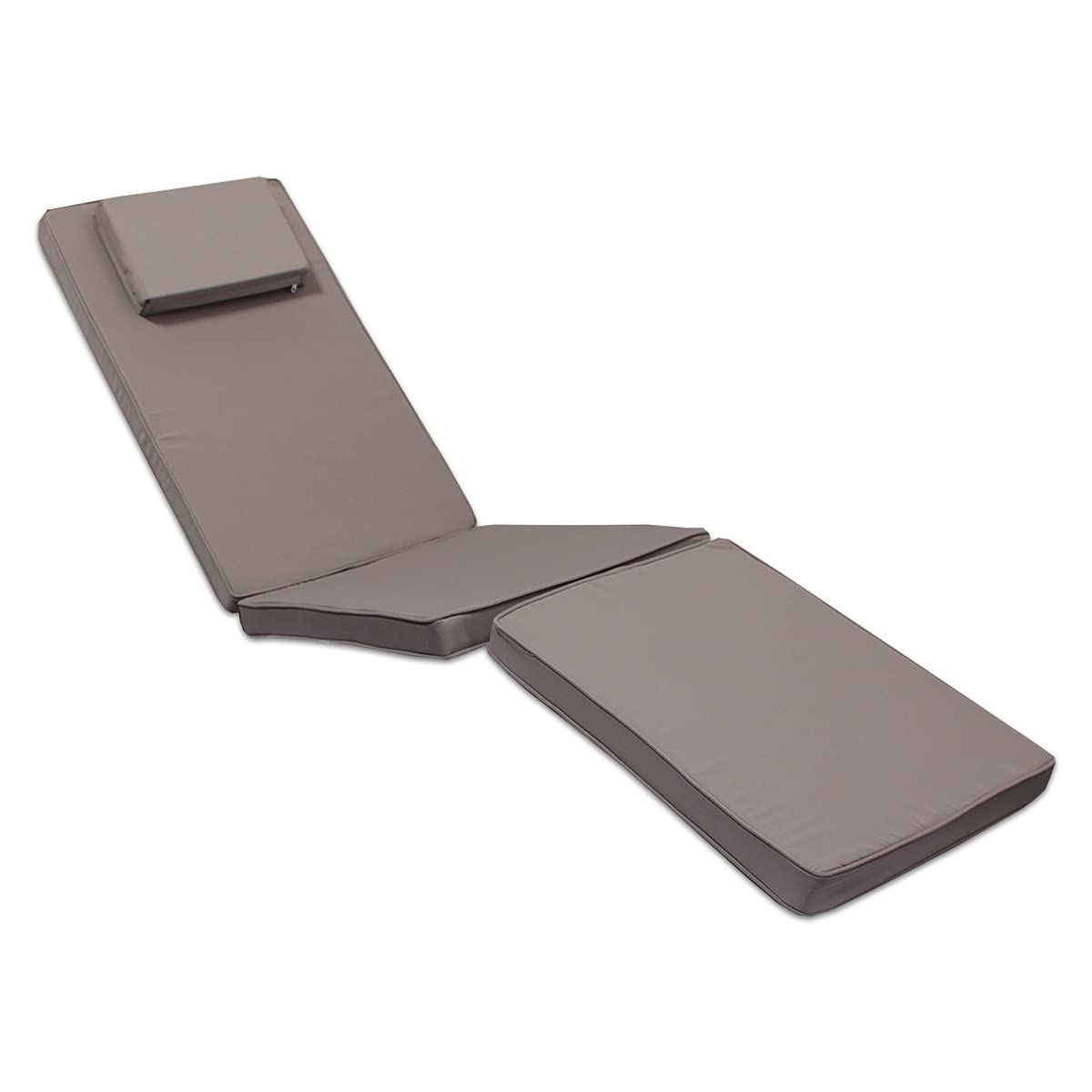 Teck'Attitude Matelas Taupe pour Chaise Longue