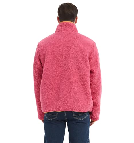 Image of MADHERO Men's Sherpa Sweatshirt Fuzzy Faux Fur Long Sleeve Stand Collar Jacket