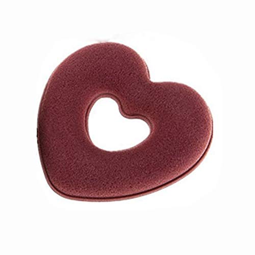 qsbai Bun Maker Hair Style Tool Wraps Hair Clip Sponge Foam Heart Donut Shaped Women Girl Accessory Coffee