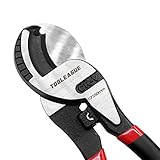 TOOLEAGUE 10 Inches Cable Cutter,Heavy Duty Cable Cutting, High Leverage Cutter For Aluminum, Copper, Wire, Communication Cable, with Crimping and Wire Cutting Function,Black
