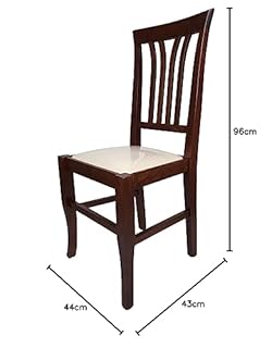 Sedam Srl Sedia Victoria, in Legno Massello, Varie Sedute e Colori, ORDINE MINIMO 2 PEZZI (Noce, Imbottita Beige)