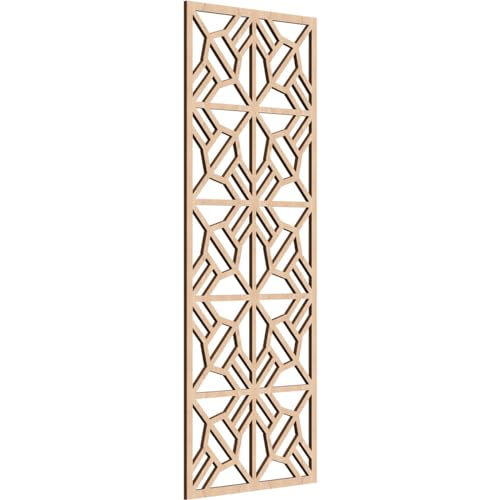 Image of 21 3 /8 inchW x 54 3 /8 inchH x 3 /8 inchT Auburn Decorative Fretwork Wood Wall Panels, Red Oak