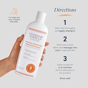 Veterinary Formula Clinical Care Antiseptic and Antifungal Medicated Shampoo for Dogs  Cats 16 Fl Oz  Helps Alleviate Scaly Greasy Red Skin  Paraben Dye Soapfree 1 Pack  Cucciolini Doodles Veterinary formula clinical care antiseptic and antifungal medicated shampoo for dogs  cats 16 fl oz  helps alleviate scaly greasy red skin  paraben dye soap free 1 pack   cucciolini doodles