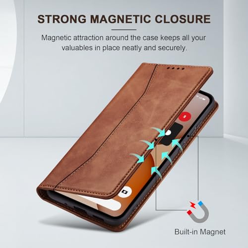 Image of Jasonyu Flip Wallet Case for Nothing Phone 4a 5G,Brown