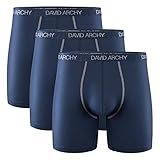 David Archy 3 Pack Men's Ultra Fast Dry Performance Boxer Briefs (M, 3pcs-Mesh Navy)