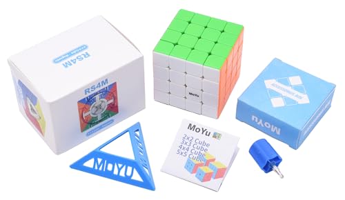 Image of Hawkister MoYu RS4M 2020 Magnetic 4x4 Cube Stickerless | Professional 4x4x4 Magnetic Speedcube with 96 Internal Magnets | Dual Adjustment System & Anti-Pop Design, Smooth High-Performance Puzzle