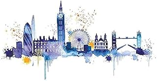 Pyramid International Summer Thornton WDC90641 London Skyline Canvas Print, Multi-Colour, 60 x 80 cm