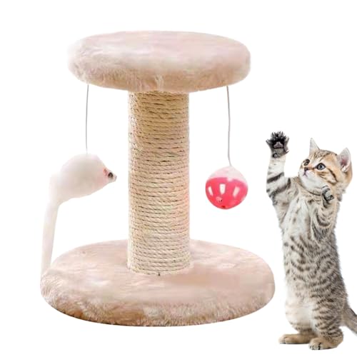 Rascador para gatos de interior con estructura robusta de madera 7