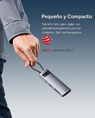 Baseus Hub USB C 7 en 1 Adaptador con HDMI 4K@60Hz, PD 100W, 3 USB-A 3.0 5Gbps, Lector de Tarjetas SD/TF, Docking Station para Portátil Compatible con Windows/Mac/iPad/Steam Deck/Rog Ally - imagen 6