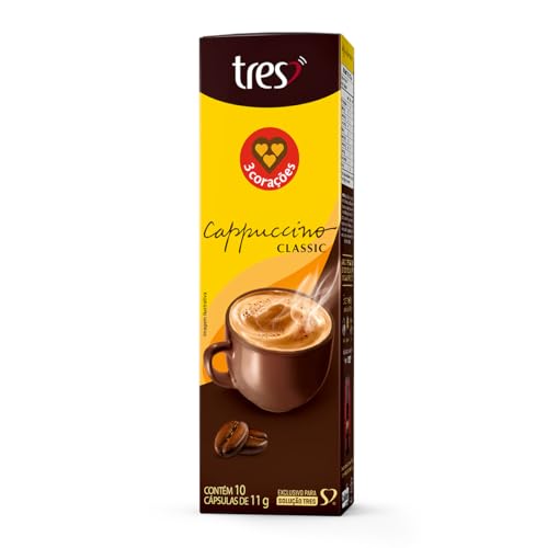 3 Corações Capsula de Cappuccino Classic TRES - 10 unidades