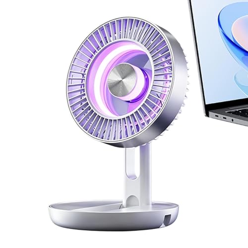 Ventilateur portable USB à 5 vitesses avec veilleuse LED intégrée - 2