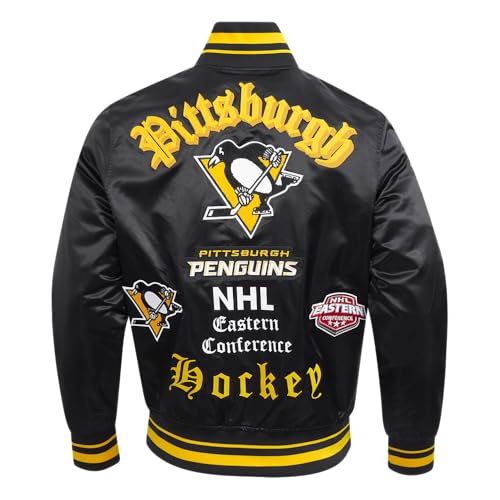 Image of Pro Standard Mens NHL Old English Satin Jacket