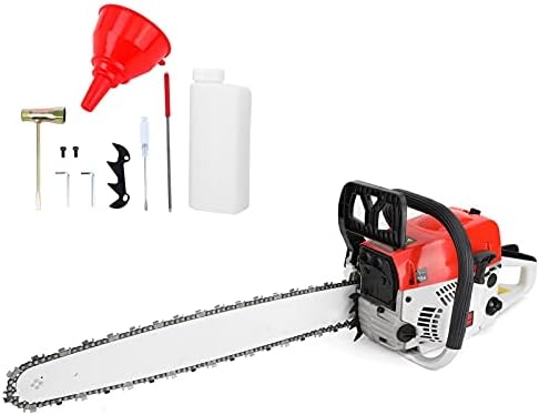 Topteng Chainsaw 22 Inch Gas Power, 22" 52CC Gasoline Chainsaw Cutting Wood Gas Sawing Aluminum Crankcase Chain Saw Set