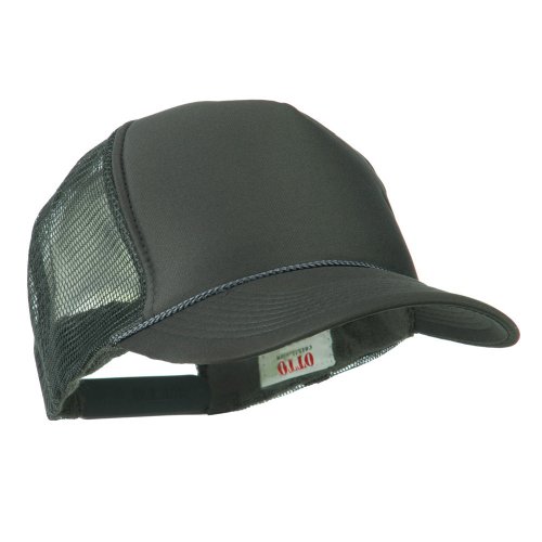 Foam Front Golf Style Mesh Back Cap - Charcoal Osfm #TOP3