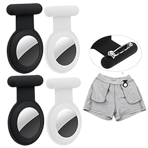 Airtag Hidden GPS Tracker,Airtag for Kids,Elderly,Pet,Clothing(2Black&2White)