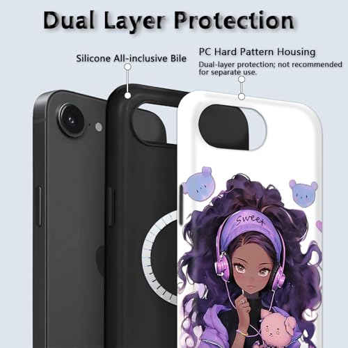 Coque iPhone 16e antichoc évite les bris d'écran double protection 2 en 1 violette - 2