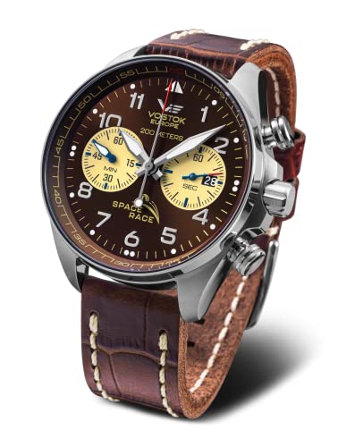 Preisvergleich Produktbild Vostok Europe Herrenuhr Space Race Chronograph Braun 6S21-325A665
