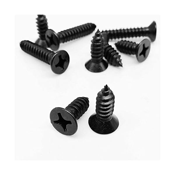 NOTRUY Maschinenschrauben Holzschrauben 10/100 m1 m2 m2 m2.5 m3 m3 m3 m4 Mini klein schwarz 304 Edelstahl Kreuz Flacher…