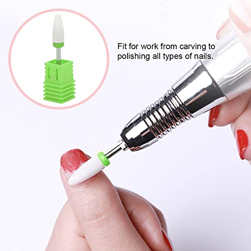 FLEXMAN Ceramic Nail Drill Bit, Corn Head Shape Electric Grinding Machine Drill Bit - Image 2