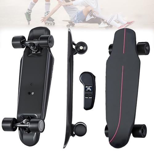 Feiphla Skateboard pour Adultes, Skateboard éLectrique avec TéLéCommande, éTanche, pour Enfants, Ados, Adultes, pour Figures Et Skateparks...