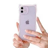 Fycyko Compatible with iPhone 11 Case, with Clear Cute 3D Cartoon Cat Ears Design Case for Girls Wom