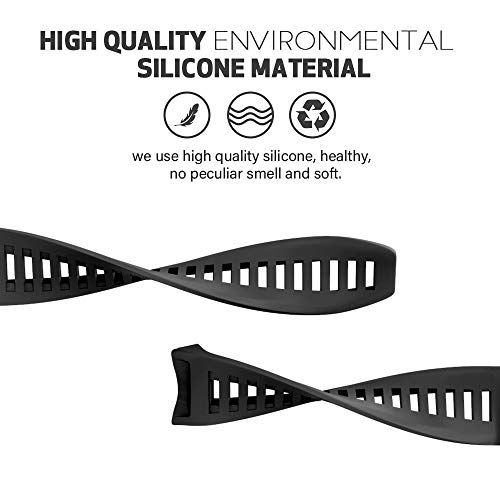 ANCOOL for Garmin Instinct Watch Bands, 22mm Soft Silicone Replacement Strap for Garmin Instinct/Instinct 2/Solar/Tactica/Esports Smartwatch(Black)