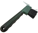Intrepid International Rubber Hoof Pick with Brush, Green