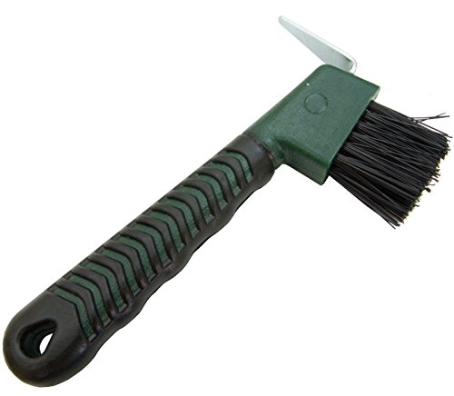 Intrepid International Rubber Hoof Pick With Brush, Green #TOP17
