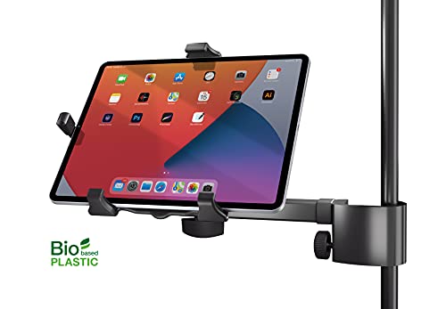 König & Meyer K&M 19743 Tablet PC Holder Biobased Plastic Accessory for Microphone Stands Tilting Suitable for Common Brands - Image 3