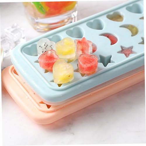 Molde para cubitos de hielo de silicona color azul cielo miniatura 3