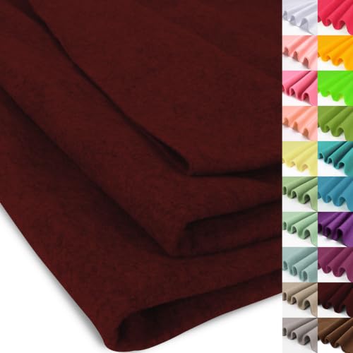 Image of XSEINO Soft Felt Fabric, Large Single Piece, 36x72 Inch, 1.4mm Thick Deep Autumn Red Nonwoven Felt for DIY Crafts, Sewing and Patchwork
