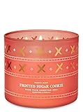 Bath and Body Works White Barn Frosted Sugar Cookie 3 Wick Candle 14.5 Ounce Orange Label