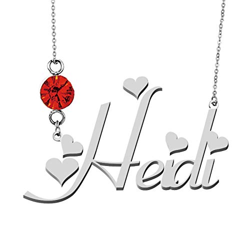 HUAN XUN Custom Name Pendant Choker Necklace