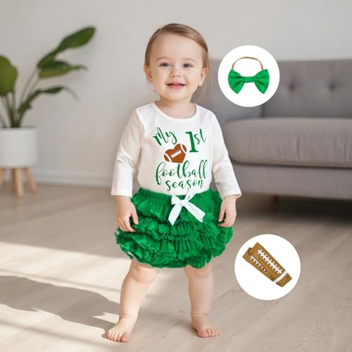 Hekkomird Baby Girl Cute Letter Long Sleeve Romper Layered Mesh Ruffled Skirt Bow Headband Leg Warmers Infant Fall Outfit3