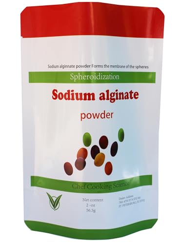 Sodium Alginate Powder &100% Pure Food Grade (Molecular Gastronomy) - 56g/2oz