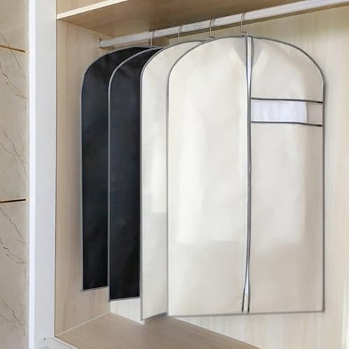 Garment Bags for Hanging Clothes, Set of 4 Garment Bag with Zipper, Suit Bags with Clear Window, for Dresses, Coats, Uniforms(Multi-colored,41.3in/105cm)3