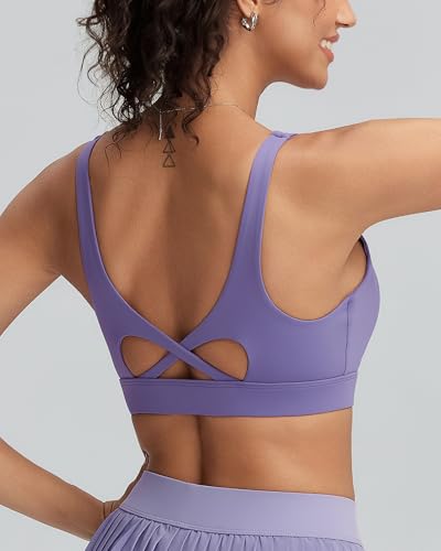 Image of RUNNING GIRL Sports Bra for Women High Support, Molded Cup High Impact Sports Bras with Sewn in Pads Workout Running Bra