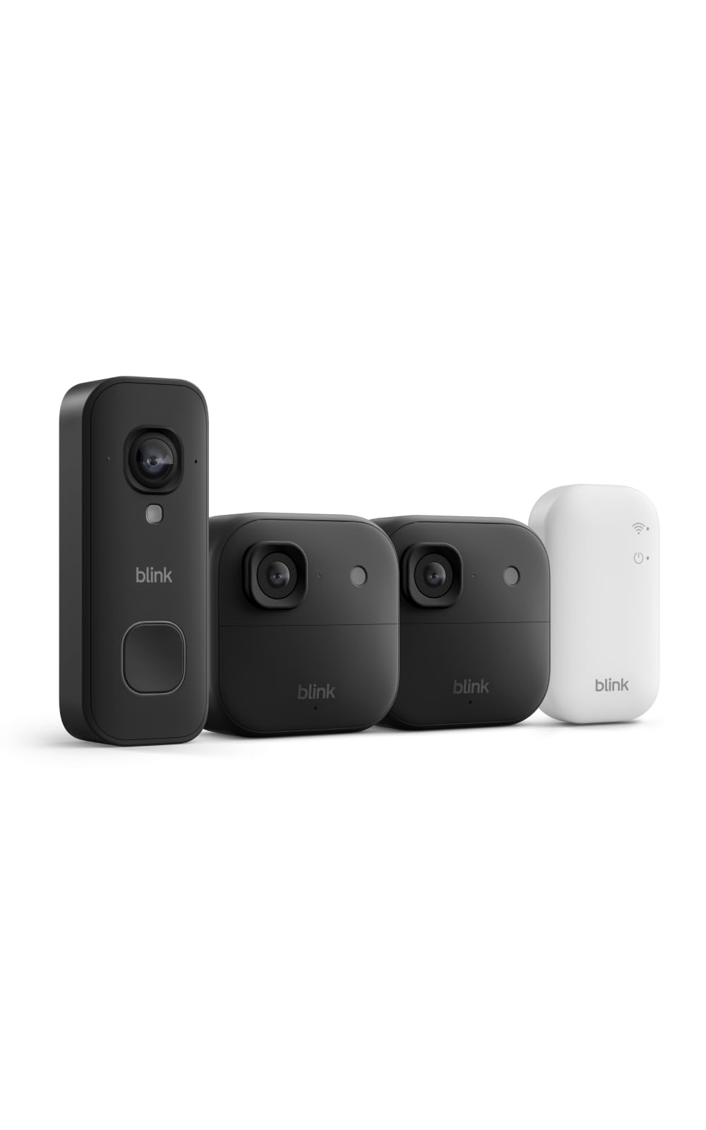 Blink Wired Doorbell 2K+ (all-new) and Outdoor 2K+ (newest model) — 2K video, enhanced audio. Sync Module Core included - 2 Cameras + Video Doorbell - (Black)