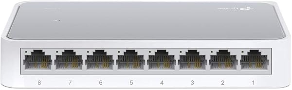 TP-Link TL-SF1008D 8-Port 10/100 Mbps Desktop Ethernet Switch/Hub, Ethernet Splitter, Plug & Play, no configuration required , White - 2