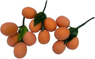 3 Bunches Artificial Marian Plum ( Ma Yong Chid ) Faux Fake Fruit for Display, Kitchen Decor, Shop Decor