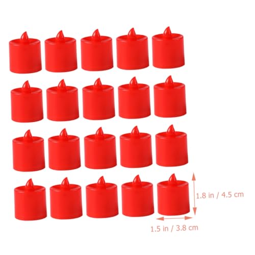 Luz de vela LED roja decorativa de estilo budista y velas sin llama para eventos 2