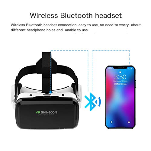 Vr Shinecon 3D Hd Virtual Reality Headset For Movies And Games Vr Glasses Goggles 2K Anti-Blue Lenses, Adjustable Pupil & Object Distance For Phones 4.7-6.7"[2021 Newest] #TOP1