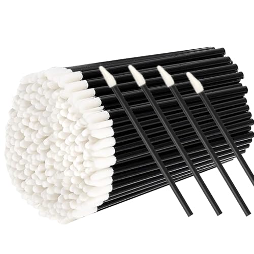 200PCS Disposable Lipstick Applicator Wands (Black)